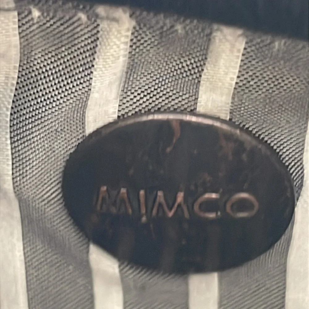 Mimco Australia Lovely Medium Pouch in Black Rosegold, Leather Outer, 8